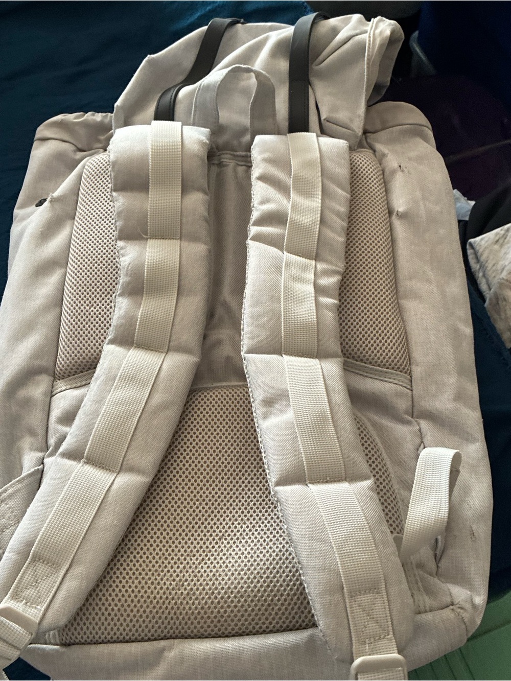 Herschel Supply Company Cream Canvas Backpack with Padded Straps